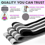 Fabric Resistance Bands for Women & Men – 4 Durable Exercise Bands for Working Out, Non-Slip & Non-Pinching Workout Bands – Multiple Resistance Levels Booty Bands for Legs Butt Glutes Hips Abs & More.