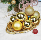 Emopeak 12Pcs Christmas Balls Ornaments for Xmas Christmas Tree - 4 Style Shatterproof Christmas Tree Decorations Hanging Ball for Holiday Wedding Party Decoration (Gold, 3.2"/8CM)