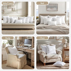 MIULEE Pillows Inserts, Pack of 4 16x16 Inch 100% Virgin Microfiber Filling Throw Pillows for Bed Couch Sofa