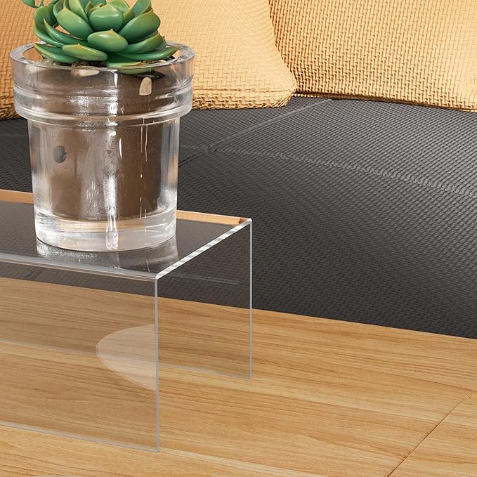 Sezanrpt Square Acrylic Display Risers 3pcs, Clear Showcase Shelves for Collectibles, Funko Pop Figures, Perfumes, Cupcake, Candy Dessert - 3''x4''x5''