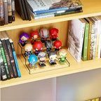 Yieach 3 Tiered Acrylic Display Stands for Cupcake Stand,Perfume Shelf Organizer,Figure and Funko Pop Display,No Installation,Clear Table Risers Display Stands for Collectibles,Makeup and Dessert,1PCS