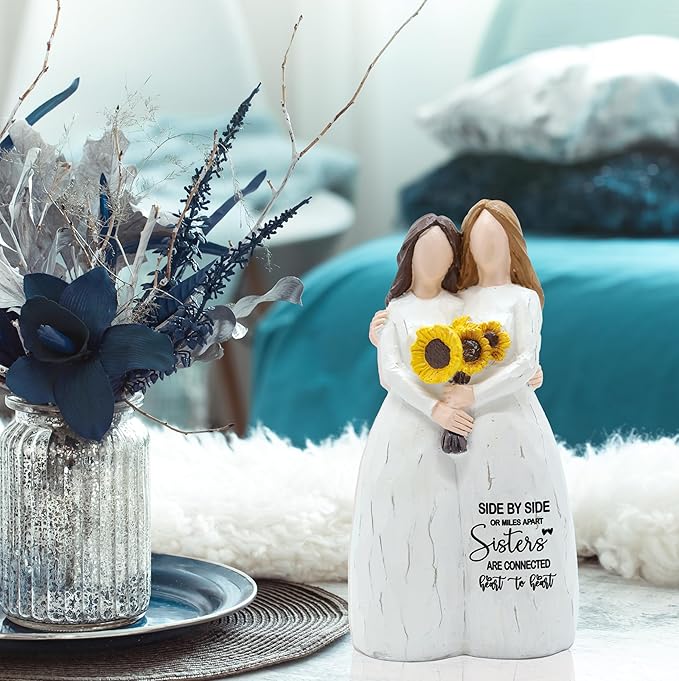 Sister Figurines, Best Sister Gifts from Sisters, Friendship Gift for Women Sisters for Birthday, Christmas