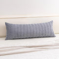 Aegero Corduroy Decorative Throw Pillow Covers 14x36 Inch Soft Striped Pillow Covers Modern Farmhouse Home Decor for Sofa Living Room Couch Bed（Light Grey）