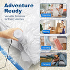 HOUSE DAY 30 Pack Vacuum Storage Bags with Electric Pump, 4 Sizes + 2 Roll-Up (5 Each), Space Saver Vacuum Seal Bags for Clothing, Bedding, Pillows, Travel – Airtight Seal, Reusable & Durable