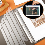 90 Pcs Magazine Holders 3 Hole Punched Plastic Binder Accessories 3 Ring Binder Magazine Collection Storage for File Book Organizer (Translucent White)