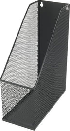YBM HOME Mesh Steel Deluxe Magazine Rack, Extra Wide Magazine File Holder (1, Black)