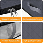 StorageRight Under Bed Storage Bags 3 Pack, 40L Large Clothes & Comforter Storage Containers with Clear Window, Breathable Fabric Organizer for Blankets, Bedding, Seasonal Clothing