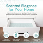 Fresh Linen Scented Drawer Liners for Dresser Drawers (10 Large Sheets, 19.7" x 14.4") - Non Adhesive Drawer Paper Liner for Bedroom Dresser & Closet Shelves by Linda’s Essentials