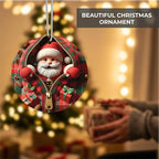 Jabihome Christmas Ornaments 2025, Exchange for Women, Men, Collectible Dated Year Ornaments for Tree, Unique Acrylic Suncatcher, Printed Stained Glass Effect Decor (Santa's Gifts)