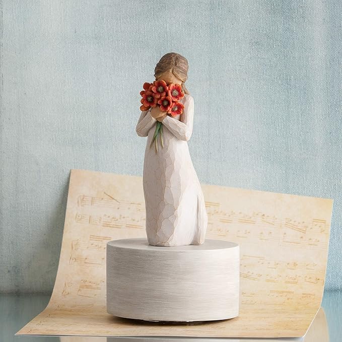 Willow Tree Surrounded by Love Musical, Sculpted Hand-Painted Musical Figure