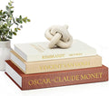 JARLINK Aesthetic Decorative Books, Set of 3 Linen Faux Books for Coffee Table, Bookshelf or Mantle Decor, Stylish Book Storage Boxes for Home Decor, Photo Organization, and Keepsake Storage, Brown