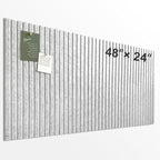 Large Cork Board for Office, 8 Pack Felt Wall Tiles with Slat Wall Paneling and Safe Removable Adhesive Tabs, Felt Bulletin Board Pin Board Cork Boards for Walls - Gray Marble