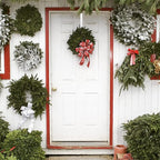 ZMCINER Wreath Hanger for Front Door, Adjustable 15-25 Inch, White Metal, Holds 20 lbs, Christmas & Fall Wreaths, Decorations Hook