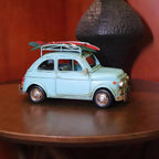 Vintage Car Model Chic Home Decor Metal Beach Decoration Display Pull Back Desk Topper Car Model Vintage Vehicle Iron Art Mancave Ornament