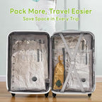 12 Pack Vacuum Bags for Travel with Rechargeable USB Pump,Space Saver Vacuum Storage Bags for Luggage and Suitcase,Portable Seal Bags for Clothes and Clothing Travel