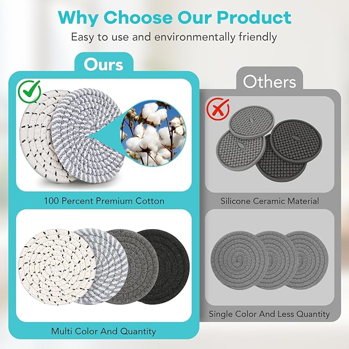Coasters Set of 8, Absorbent Coasters for Drinks, Living Room Decor, Coffee Table Decor, Bar Accessories for The Home Bar Set (Grey Without Holder)