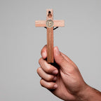Intercession Wall and Table Wood Cross Crucifix (Antique Gold - 5 Inch)