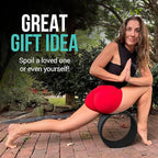 Extra Wide Yoga Wheel, Mini Yoga Wheel - Beginner Friendly Yoga Kit. More Comfortable, Stable and Safer Back Roller. Improve posture, better mobility. Ideal Home Exercise. Relieve Back Pain.