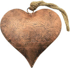 Rustic Heart Hanging Bell Vintage Metal Ornament. Farmhouse Wall & Door Hanging Decoration for Christmas, Weddings & Home Décor