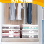 Plastic Storage Bags with Easy-Glide Zipper, Pack of 6, Durable Clear Vinyl Zippered Storage Bags for Clothes Sweaters Comforters Blankets Sheets Bedding (12 x 12 x 3.9 Inch)