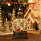 Red Truck Christmas Snow Globes, Light Up Musical Snow Globe Christmas Decorations, 6H Timer, USB/Battery Operated, Red Truck Indoor Home Décor