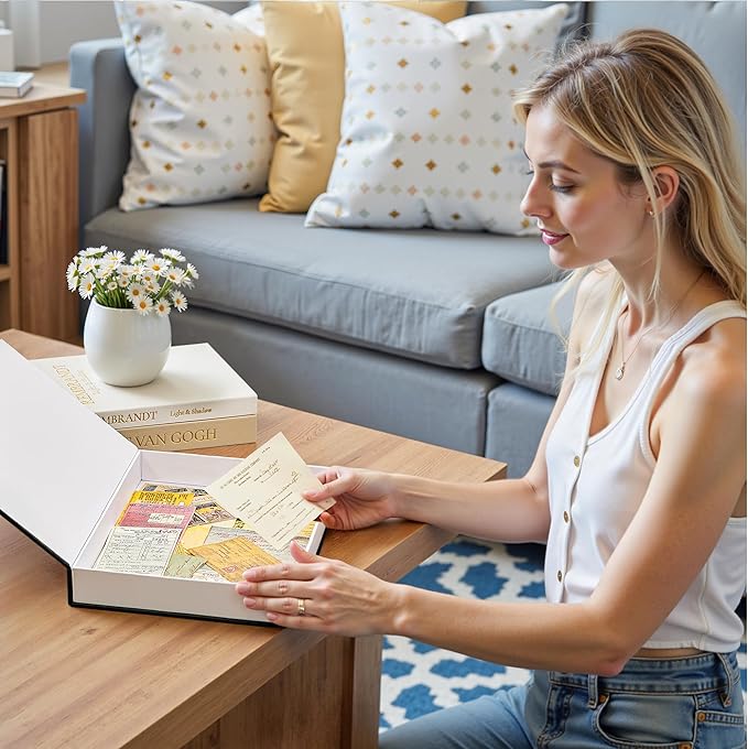 JARLINK Aesthetic Decorative Books, Set of 3 Linen Faux Books for Coffee Table, Bookshelf or Mantle Decor, Stylish Book Storage Boxes for Home Decor, Photo Organization, and Keepsake Storage, Black