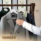 Utopia Home Premium Wooden Hangers 30 Pack - Durable & Slim Coat Hanger - Suit Hangers with 360-Degree Rotatable Hook - Wood Hangers with Shoulder Grooves (White Color)