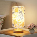 Fenmzee Ginkgo Table Lamp for Bedroom - Inline Control, Small Bedside Lamp with 3000K A15 LED Blub, Easy Assembly (Ginkgo Cream Shade, 9" Inline Control)