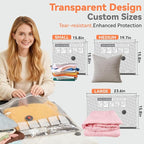 Vacuum Bags for Travel with USB and TYPE C Pump,vacuum seal travel bags,12 Pack Carry-on Size Compression Packing Bags for Luggage,Space Saver for Clothes and Clothing Travel（Grey）