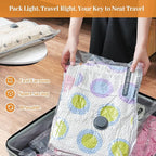 Travel Vacuum Seal Bags for Clothing with Portable Electric Pump, 15 Pack Space Saver Vacuum Storage Bag, Compression Packing Bag for Clothes Luggage & Suitcase, Cruise Vacation & Home Essentials