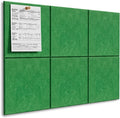 MaxGear Large Cork Board for Wall 36" x 24", Emerald Green Bulletin Board, 6 Pack Felt Wall Tiles with Pushpins, Cork Boards for Office Push Pin Board Tack Board Felt Board
