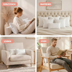 Utopia Bedding 20x26 Pillow Inserts, Set of 2, White – Indoor Decorative Throw Pillows for Bed, Sofa & Couch – Soft, Supportive & Fluffy Cushion Inserts