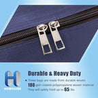 4 Pack Large Strong Moving Bags with Zippers & Carrying Handles - Water-Resistant - Heavy Duty Storage Tote for Space Saving, Fold Flat, Alternative to Moving Box (Blue)