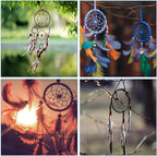 PATIKIL Dream Catcher Rings Set, 2 Set 4 Sizes Metal Star Shape Macrame Wreath Floral Ring Hoop for Christmas Decor Home DIY Craft Wedding Wall Hanging Decoration, Gold