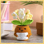 Wavwavw Coworker Leaving Gifts for Women Men, Positive Flower Doll Crochet with Card Funny Farewell Going Away Goodbye Gifts for Coworkers Employee Teacher Friends Retirement(Lovely Style)