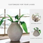 Signature Design by Ashley Hannela 12" Modern Distressed Polyresin Vase, Antique Tan