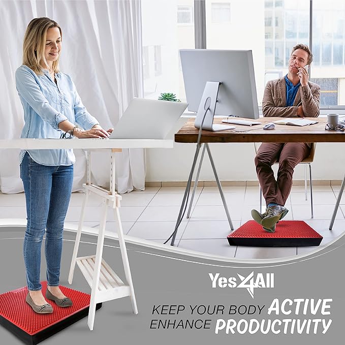 Yes4All Balance Pad, Nonslip TPE Foam Balance Pad with Upgraded Sizes - L, XL, XXL Balance Mat for Fitness, Yoga & Stability Training - Multicolor Options
