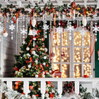 Giegxin 32 Pcs Crystal Christmas Ornaments Crystal Hanging Snowflakes Acrylic Xmas Tree Icicle Drop Decorations with Hooks for Christmas Snow Party Winter(Transparent)