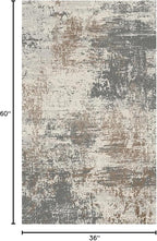 Ciicool Abstract Area Rug Indoor, 3x5 Washable Entryway Rug, Modern Soft Throw Rug with Non-Slip Backing for Bedroom Living Room Entrance Kitchen, Non-Shedding Low-Pile Floor Carpet Doormat Grey Beige