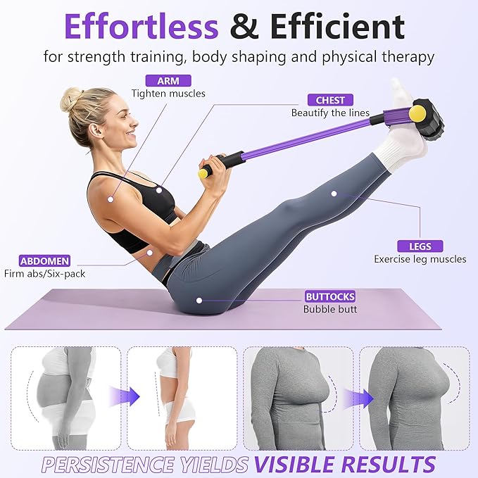 Upgraded Pedal Resistance Band with Handle, Soft Durable Fashion Puller Exercise with Thickened 6 Tension Ropes, Tube Pedal Resistance Device for Abdomen, Waist, Arm, Leg, Core/ABS