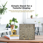 TR-LIFE 4 Pack 4.5 Inch Display Stands - Holder Stand for Picture, Decorative Plate, Photo Easel, Tabletop Art (Gold)