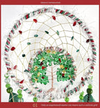 Christmas Crystal Dream Catcher Handmade Christmas Dreamcatcher Hanging Decoration Home Wall Decoration Craft Ornament