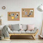 DAHAPYBOO Cork Board Bulletin Board,24x18 Cork Board for Office with Pin Oak Wood Boards,Message Board or Vision Board Decoration.