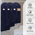 BALEINE 1PK Heavy Duty Garment Bag with Shoe Storage Travel Bag for Dresses, Suit, Coats Travel Essential (54", Blue)