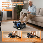 Under Desk Elliptical Machine, Leg Exerciser as Seen on TV for Seniors with 12 Speeds and 12 Modes, Portable Seated Pedal Trainer, Remote Control Elliptical Exerciser for Home Office