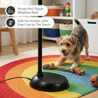 Brightech Litespan - Bright LED Floor Reading Lamp for Over Chair Crafts and Reading, Esthetician Light for Lash Extensions, Gooseneck Adjustable Standing Lamp for Living Room, Bedroom, Office - Black