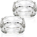 Glass Ashtray, Home Ashtrays for Cigarettes, Cigar Cool Ashtrays Cute Ashtray Square Transparent (2 Pcs)