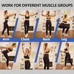 Resistance Bands,Exercise Bands,Resistance Bands for Working Out with Handles for Men and Women,Workout Bands with Door Anchor and Ankle,Strength Training Home Gym Equipment