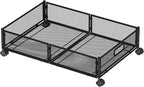 Foldable Bedroom Storage Organization with Handles - Under Bed Storage Containers with Wheels - Bins Drawer for Clothes, Blankets and Shoes