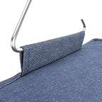 Household Essentials Hanging Cotton Blend and Plastic Closet Shoe Organizer with 10 Storage Compartments, Denim